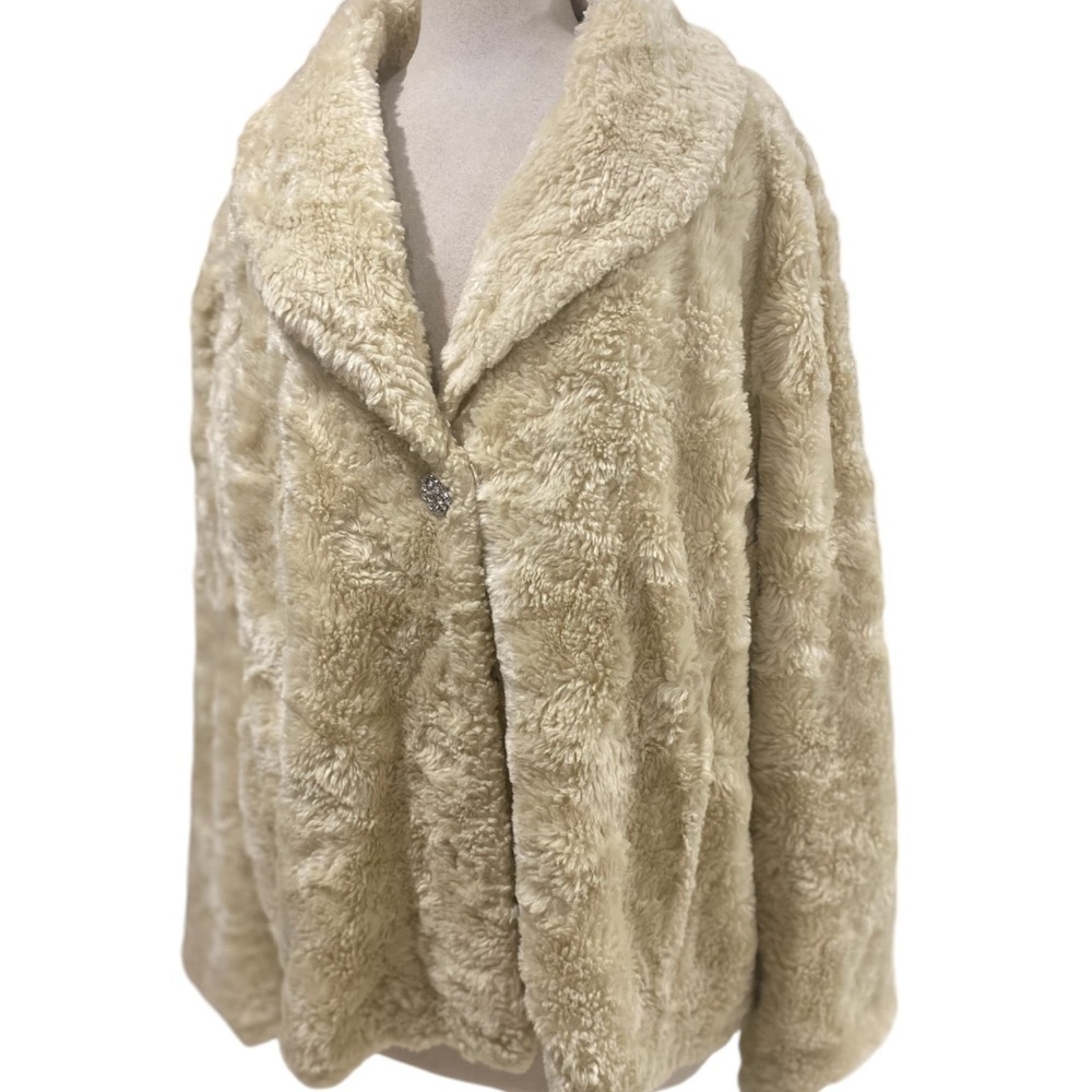 FAUX FUR SATIN LINED DRESSY OVERCOAT FOR ANY FORMAL OCCASION by VENEZIA